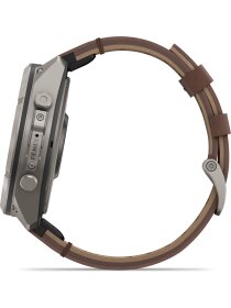 fēnix® 9 Pro – inReach®, 51 mm, AMOLED Sapphire, Titan mit Leder-Armband Walnuss + Silikon-Armband Kieselgrau/Silbergrau