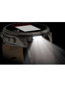 fēnix® 9 Pro – inReach®, 51 mm, AMOLED Sapphire, Titan mit Leder-Armband Walnuss + Silikon-Armband Kieselgrau/Silbergrau