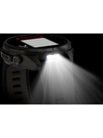 fēnix® 9 Pro – inReach®, 43 mm, AMOLED Sapphire, Autumn Gold Titan mit Silikon-Armband Creme/French Gray