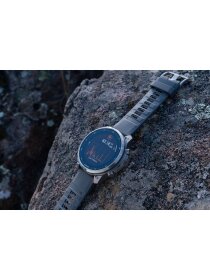 fēnix® 9 Pro – inReach®, Solar, 51 mm Titan mit Silikon-Armband Kieselgrau/Silbergrau